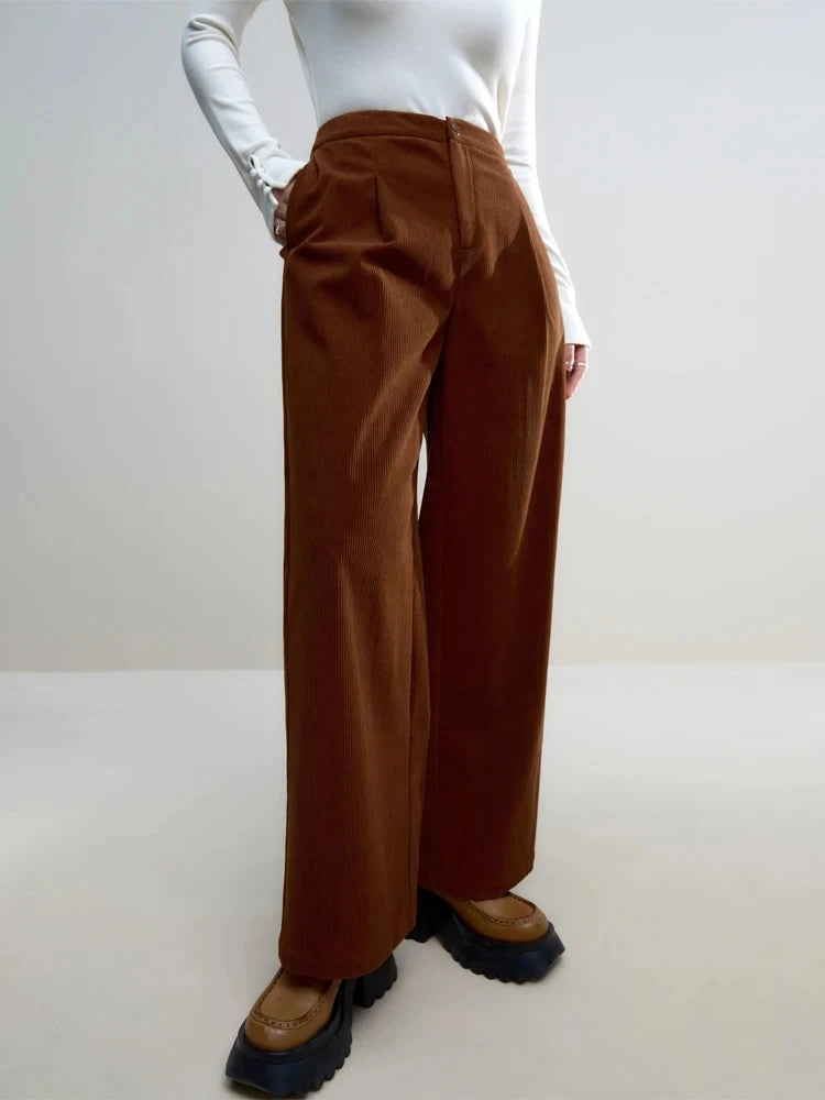 High Waist Loose Straight Pants