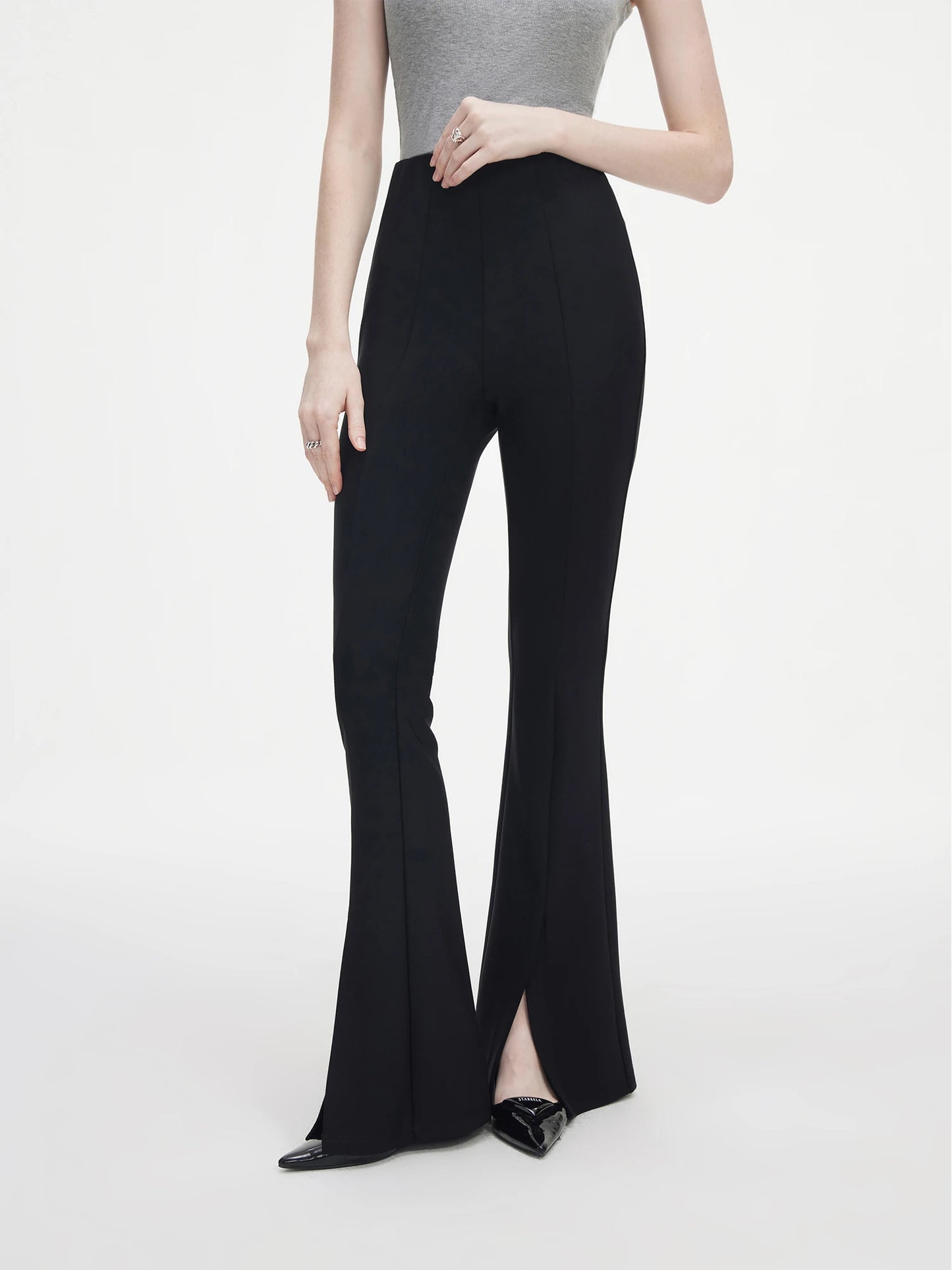 High Waisted Slim Pants