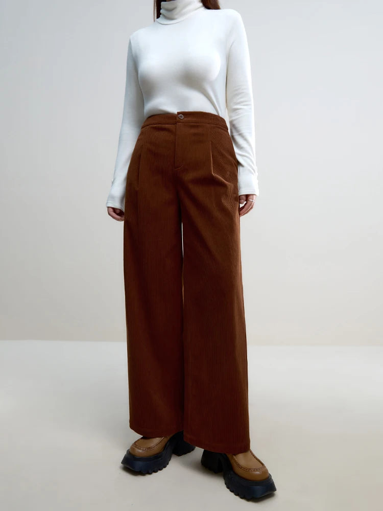 High Waist Loose Straight Pants