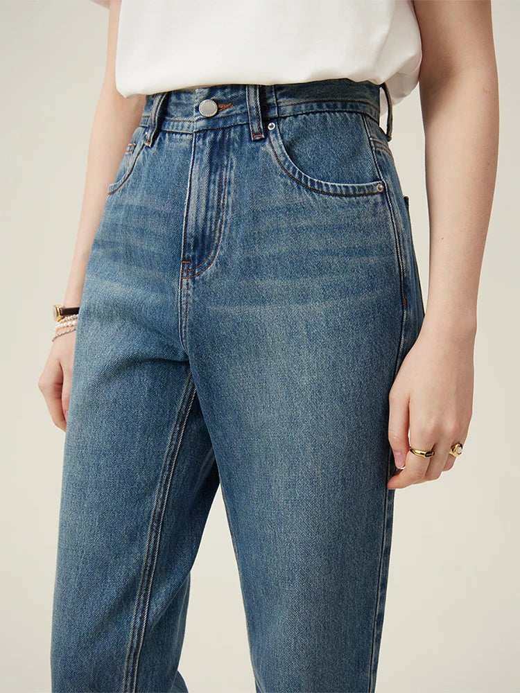 Cotton Casual Cropped Jeans