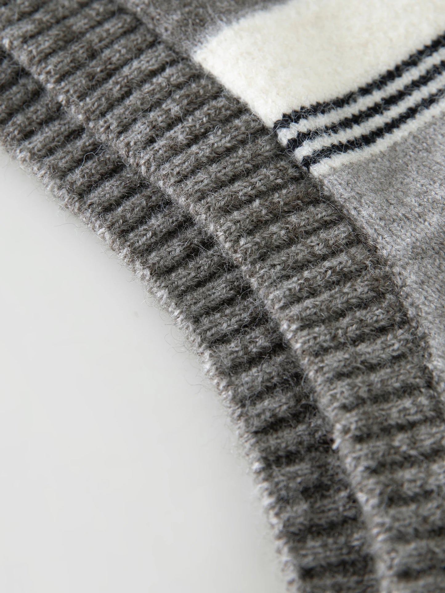 V-Neck Grey Striped Vest