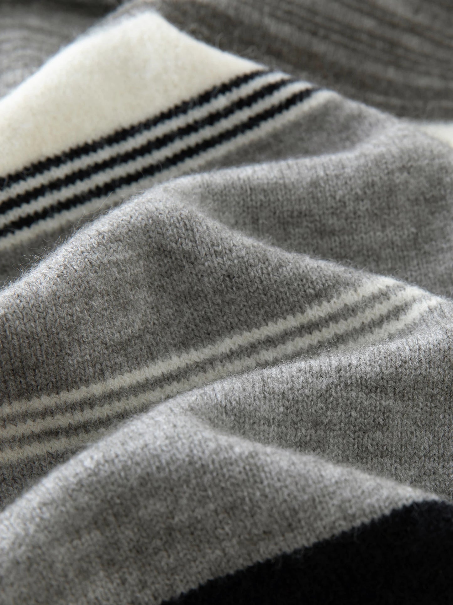V-Neck Grey Striped Vest