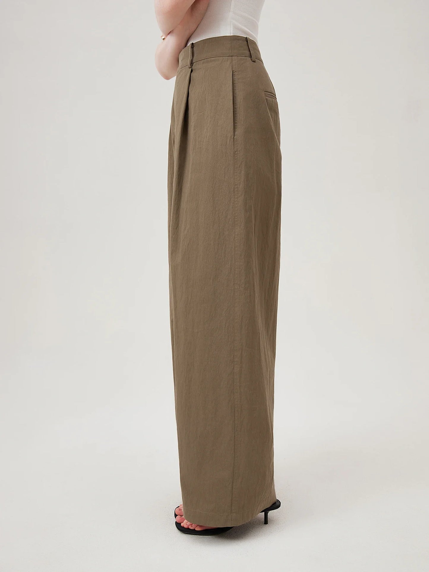 High Waist Straight Pants