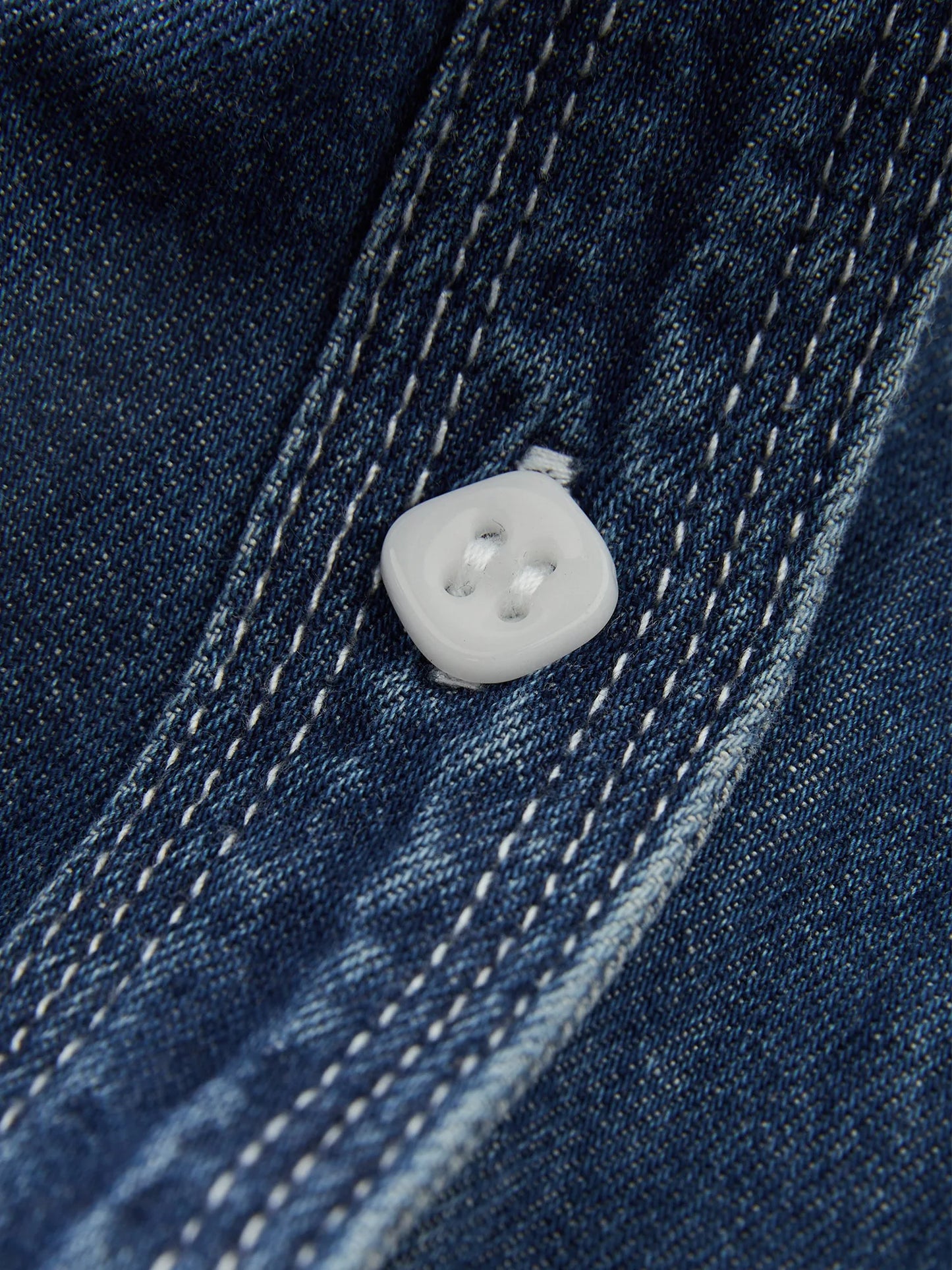 Dark Blue Denim Long Sleeve Shirts