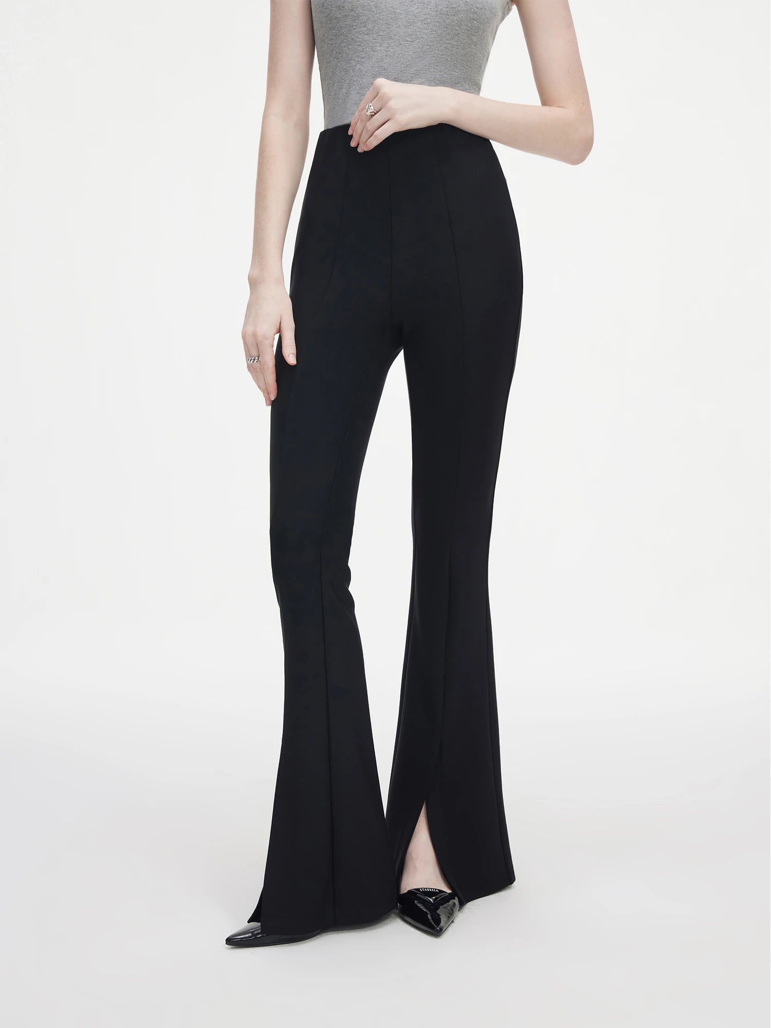 بنطال ضيق بخصر مرتفع