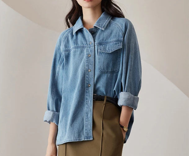 Long-sleeved Denim Shirt