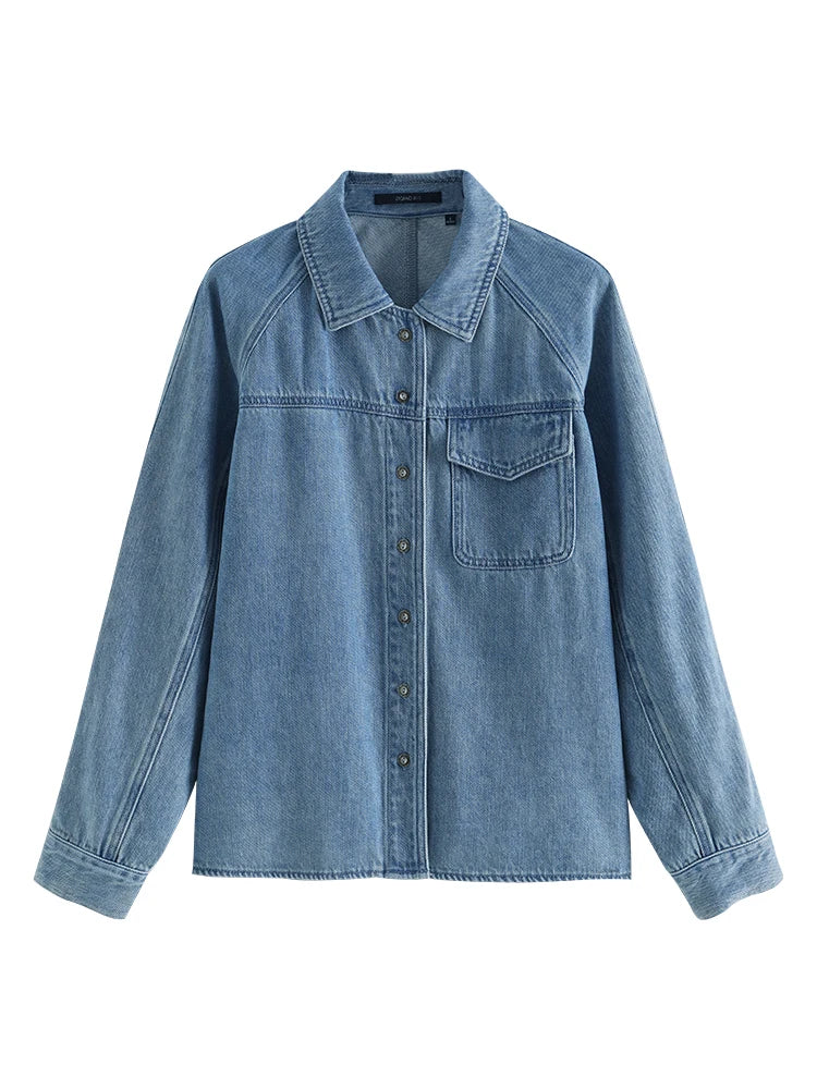 Long-sleeved Denim Shirt