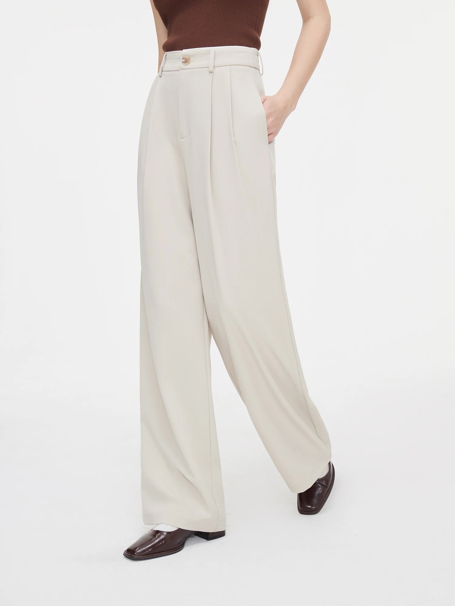 Jacket Wide Leg Pants Set