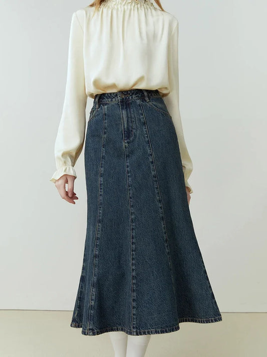 High-Waisted Fishtail Skirt