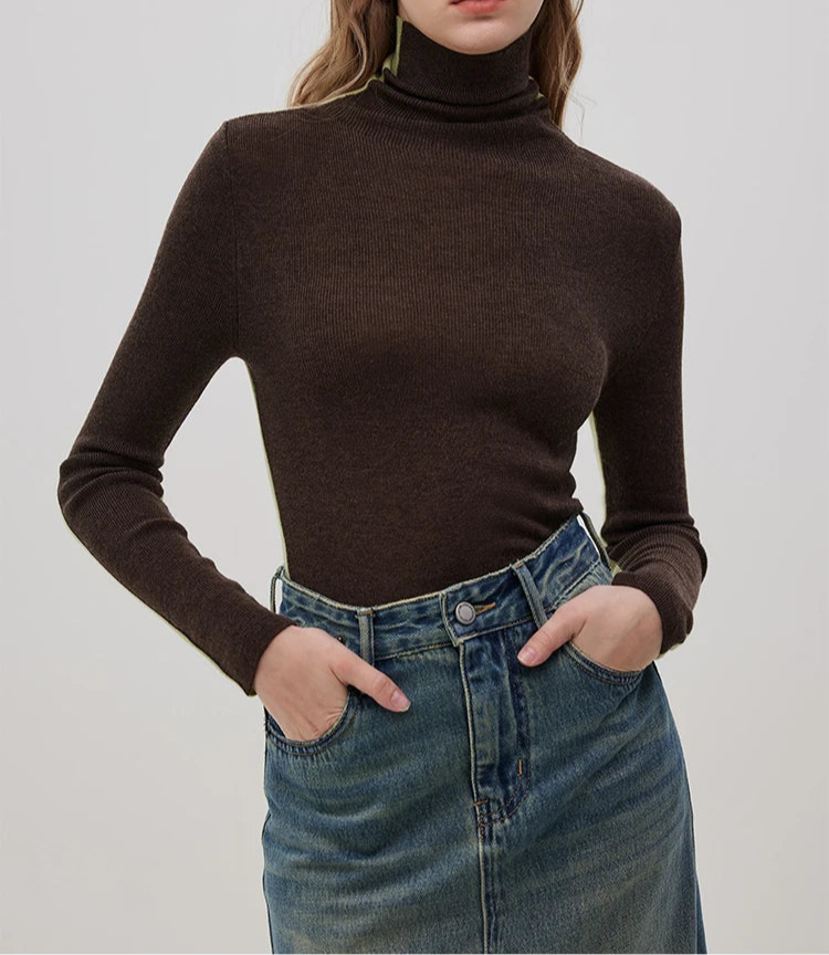 High Turtleneck Knitted Shirt