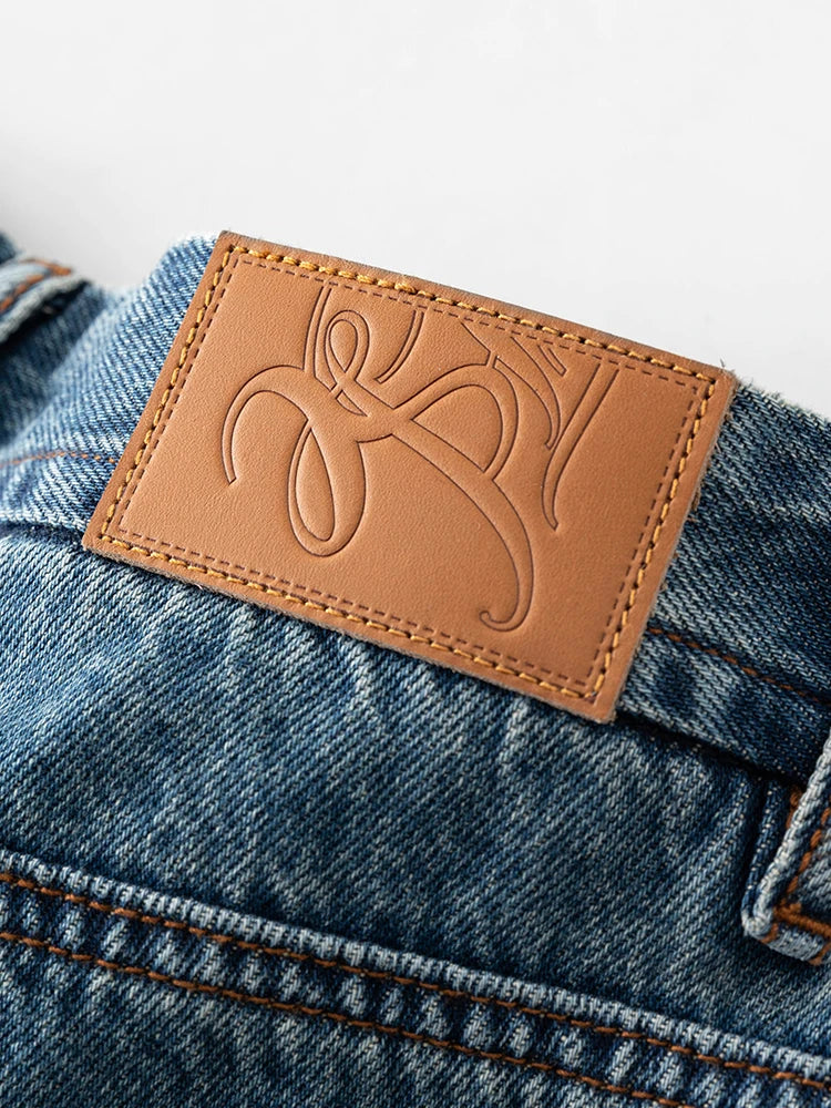 بنطلون جينز قصير كاجوال من القطن