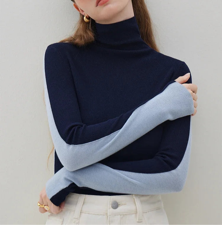 High Turtleneck Knitted Shirt