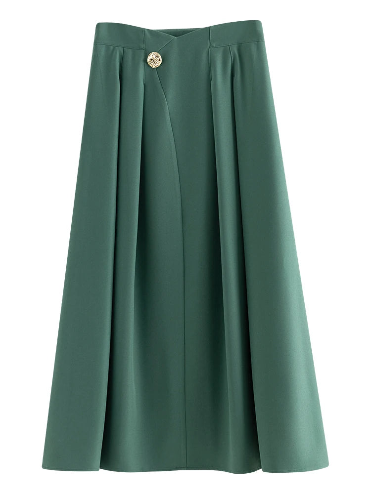 Long Pleated Skirt