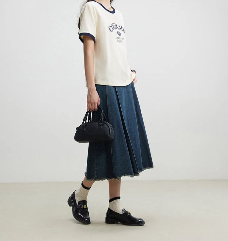 Denim Blue Long Skirt