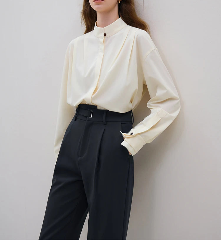 قميص أنيق بأكمام مزدوجة