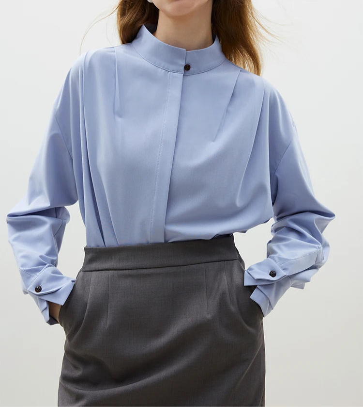 قميص أنيق بأكمام مزدوجة