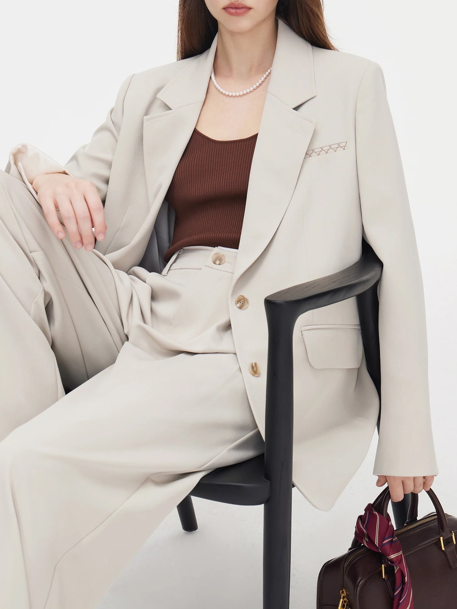 Jacket Wide Leg Pants Set