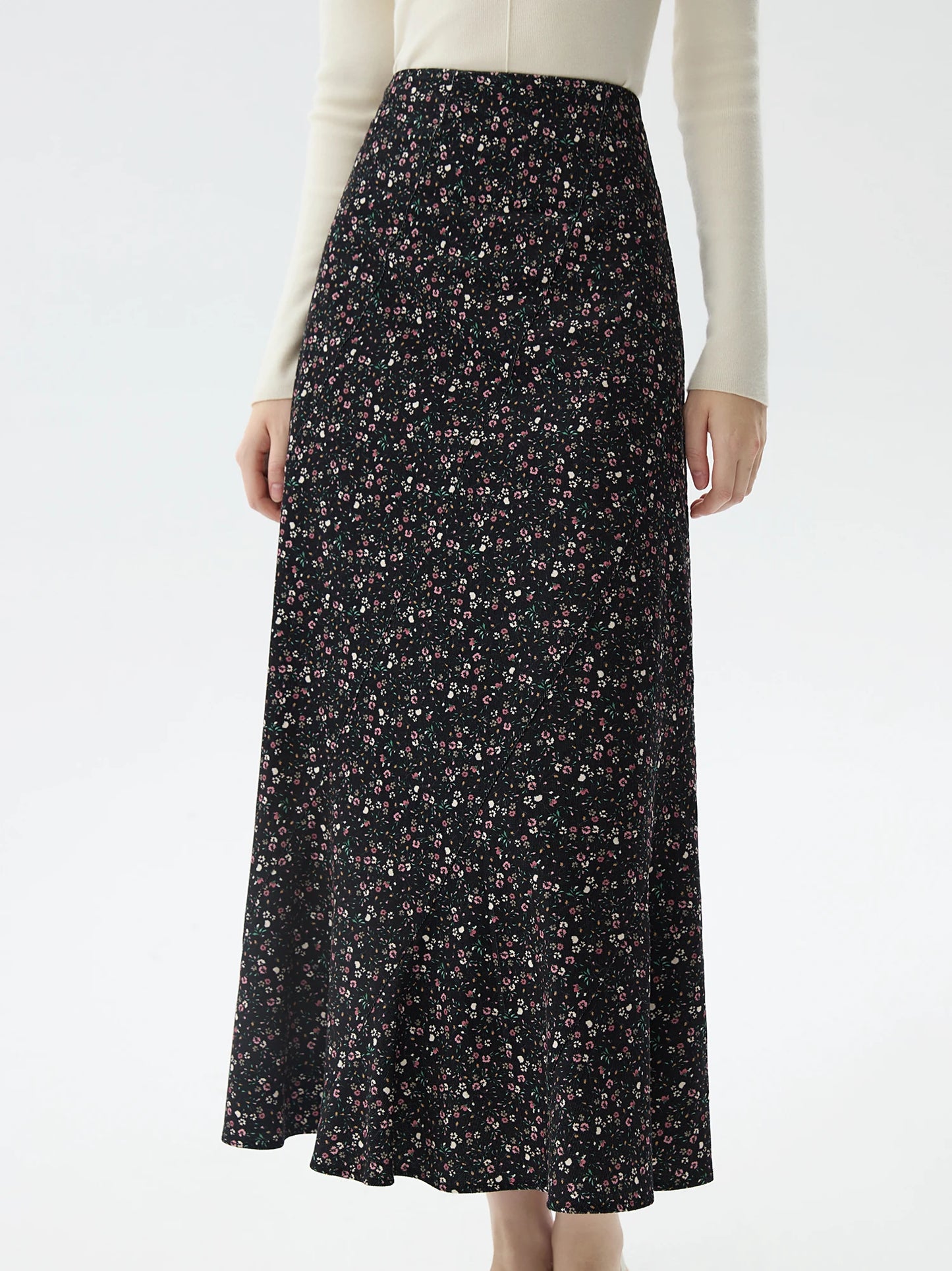 Floral Print Long Skirt