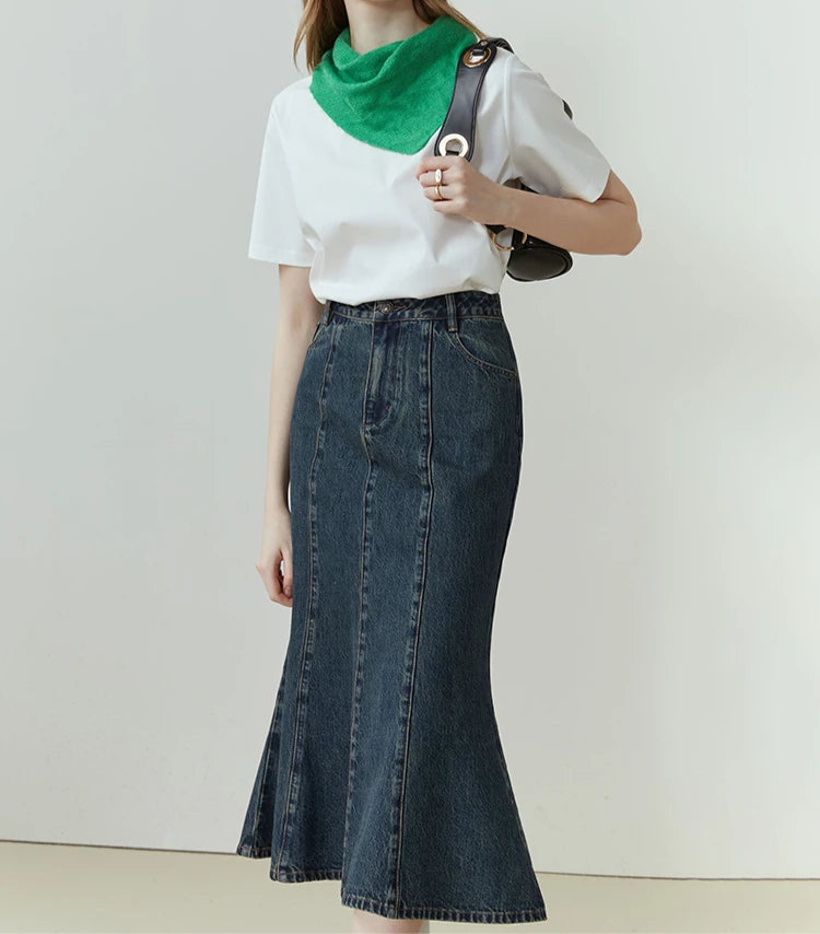 High-Waisted Fishtail Skirt