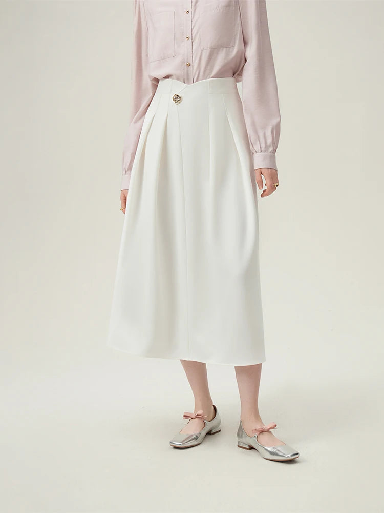 Long Pleated Skirt