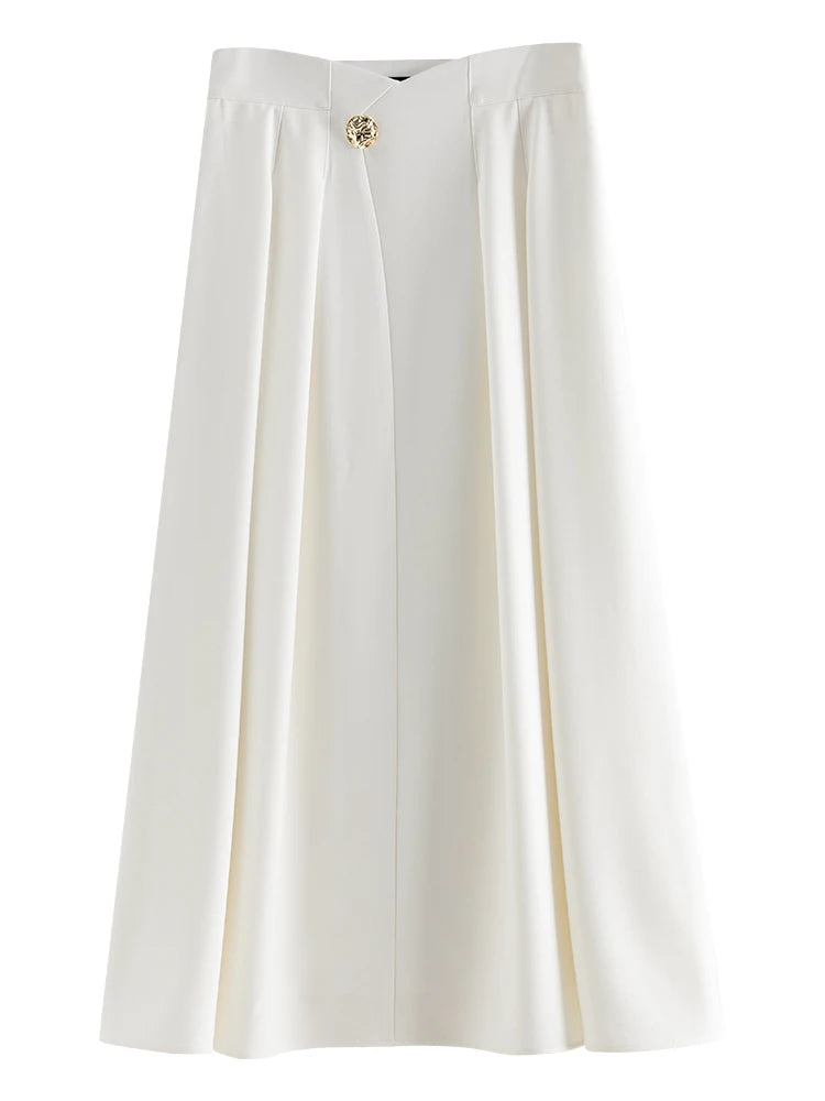 Long Pleated Skirt
