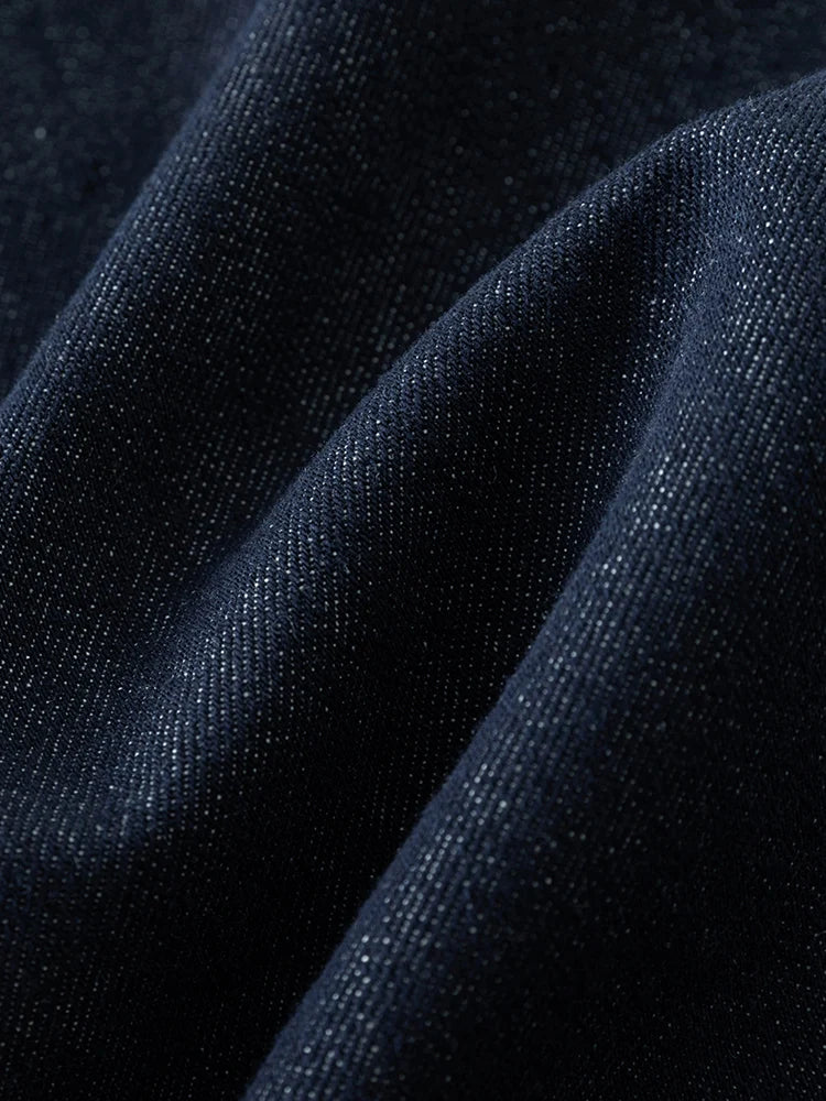 Casual Denim Short Coat With Skirt Suit